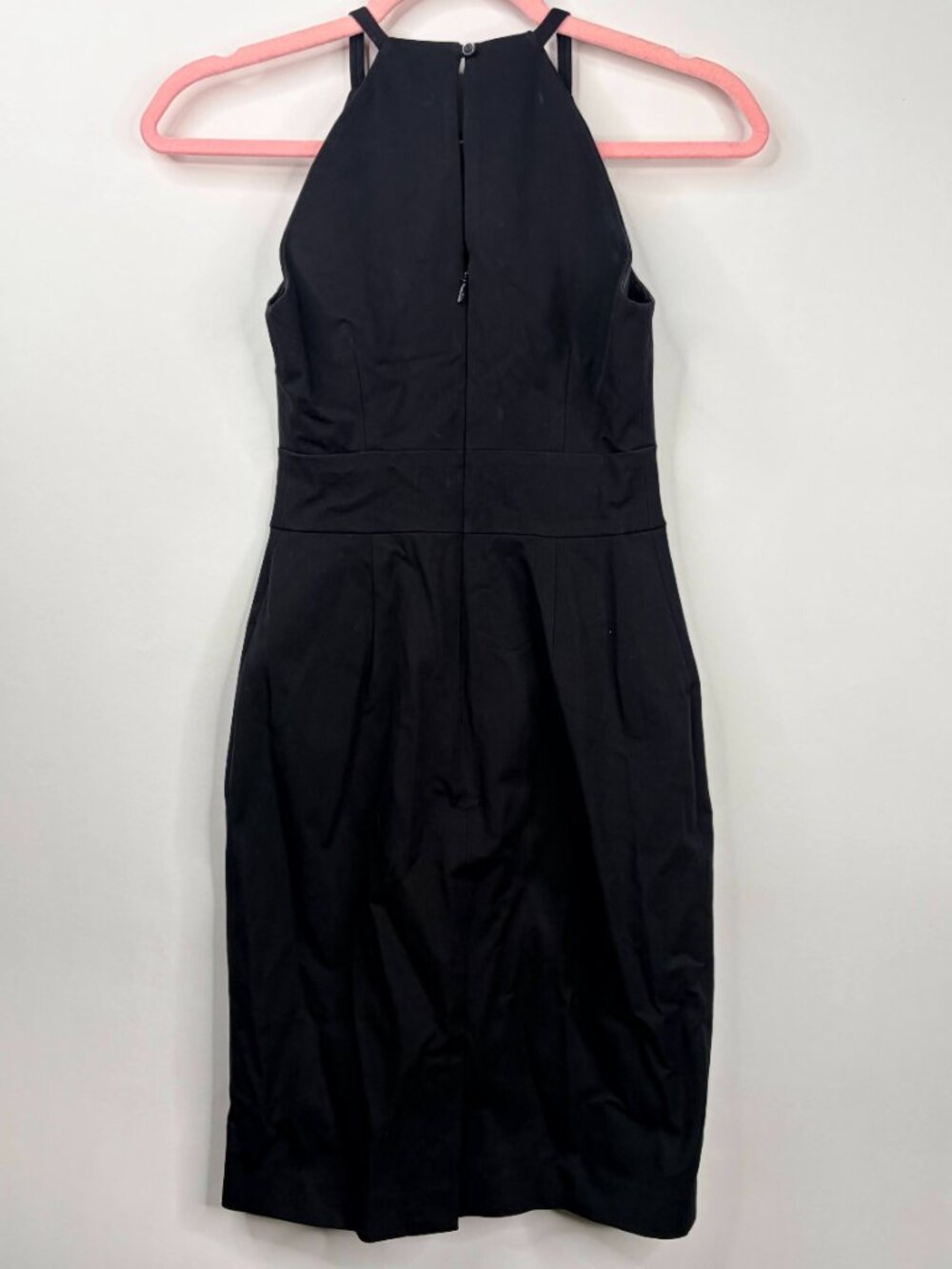 2/$30 Banana Republic Halter Bi-Stretch Racer Neck Sheath Dress Black 00 #A2476 - Picture 6 of 11